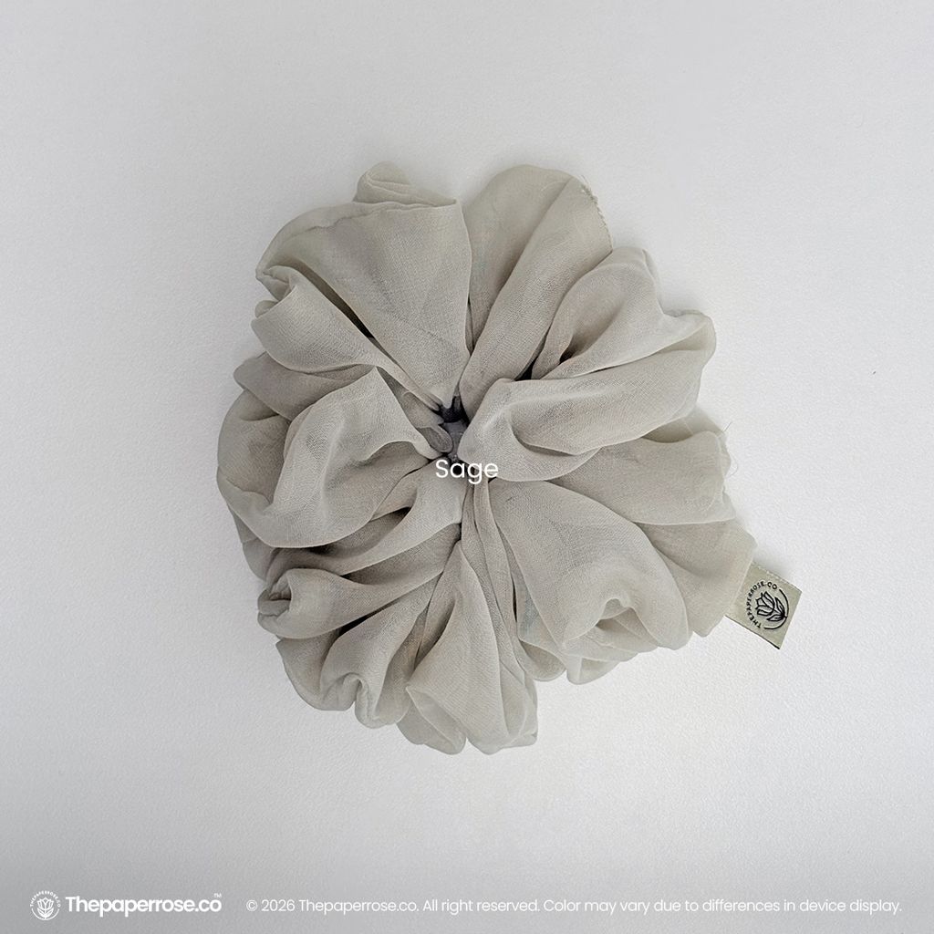 Sage Cotton Scrunchies
