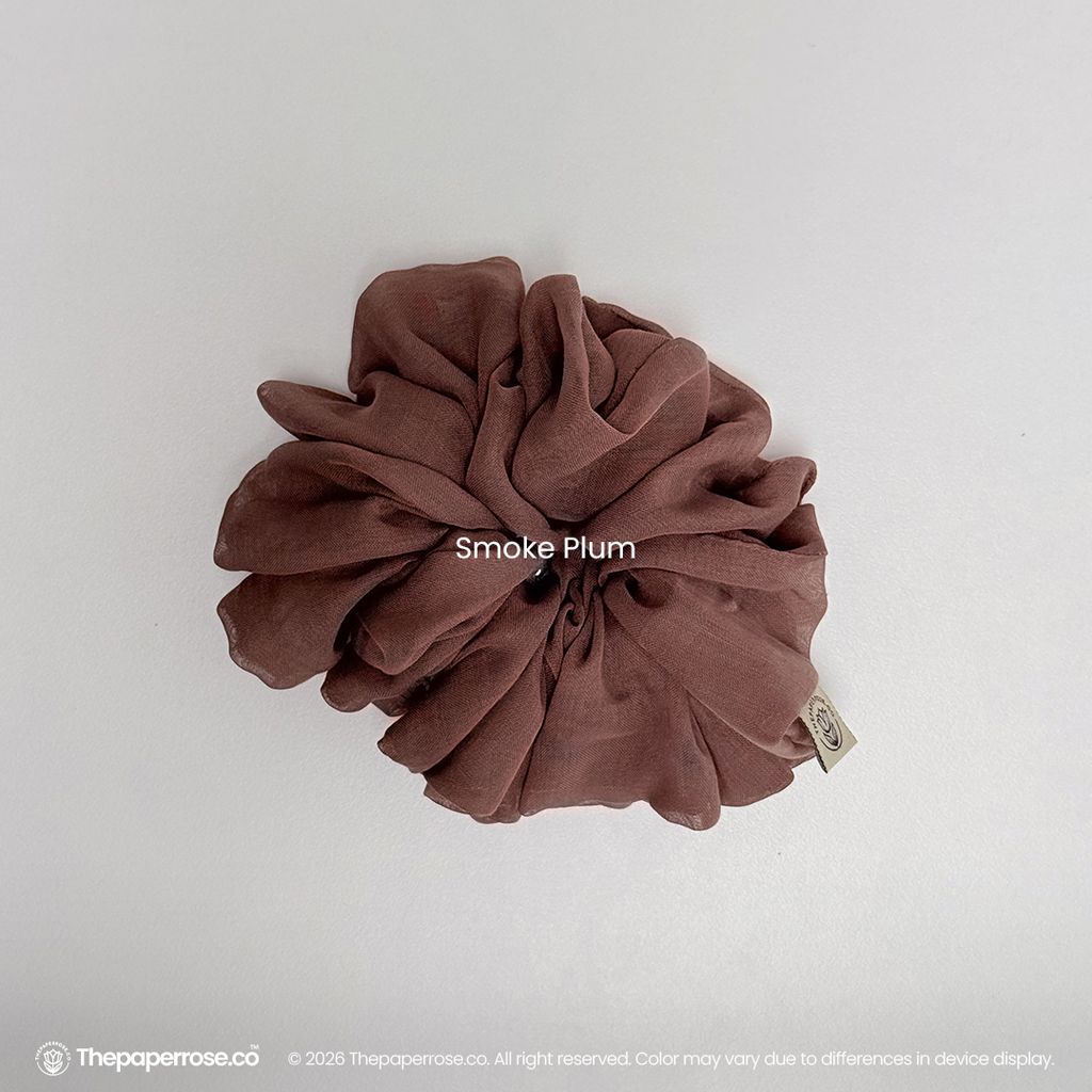 Smoke Plum Cotton Scrunchies