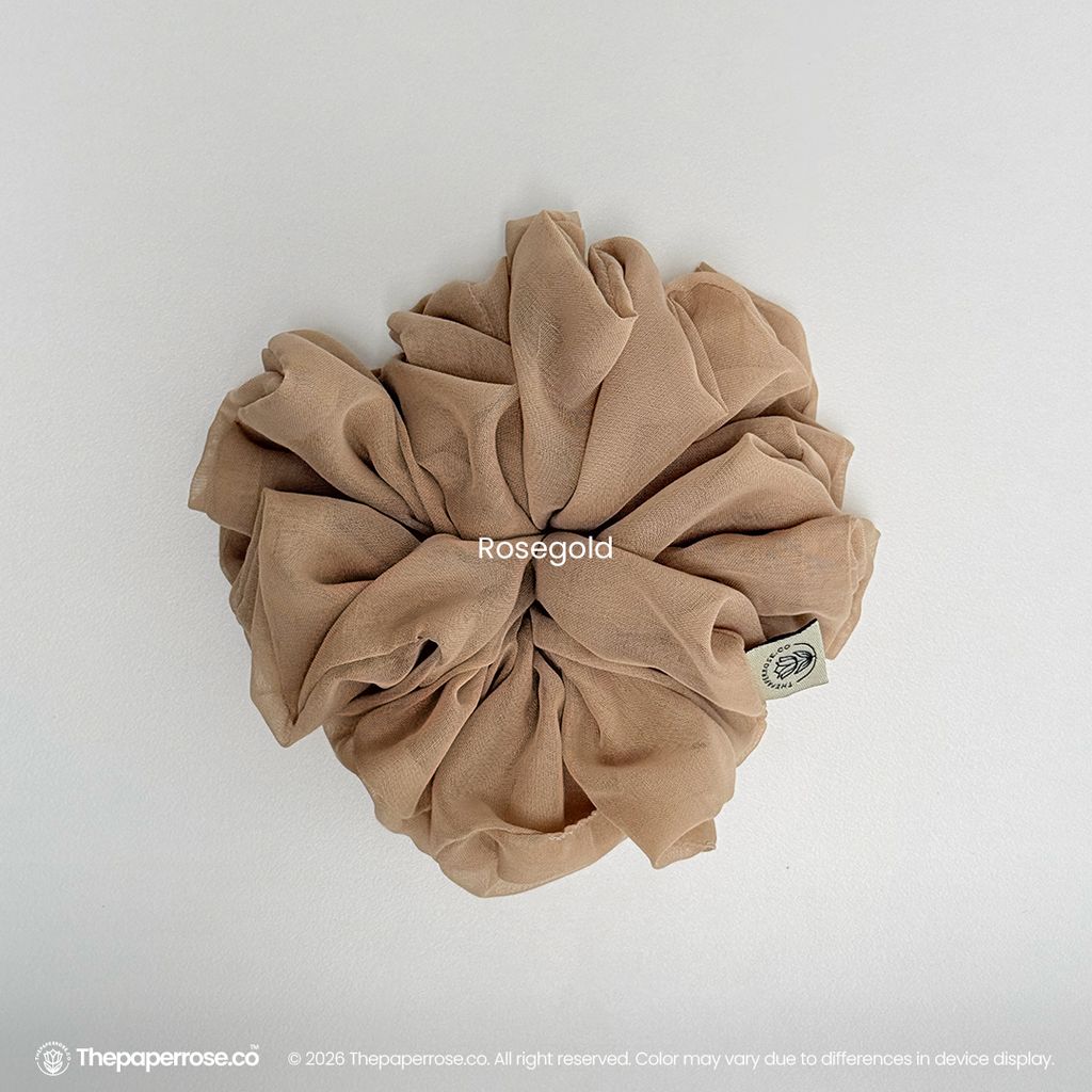 Rosegold Cotton Scrunchies