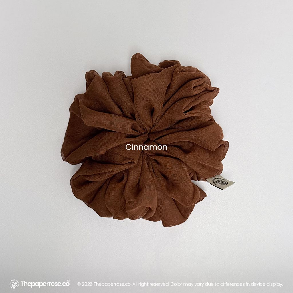 Cinnamon Cotton Scrunchies