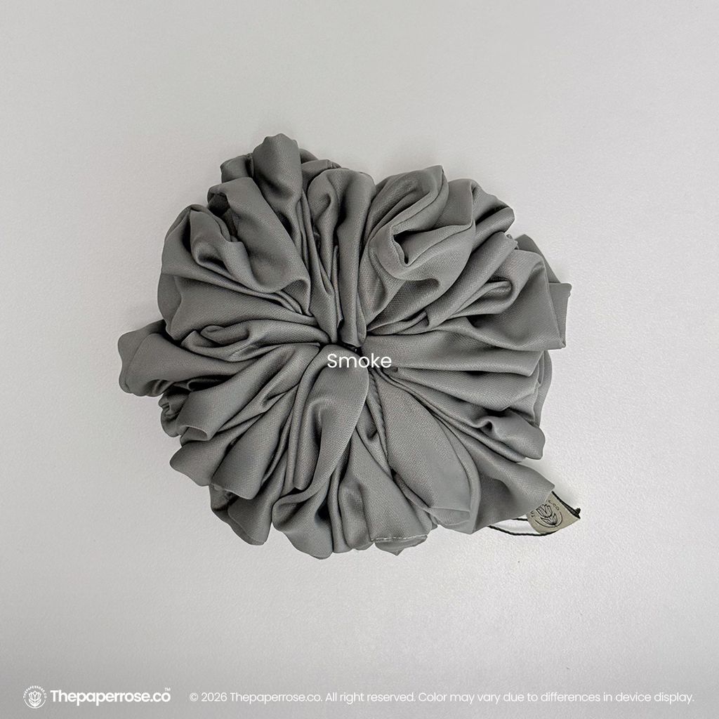 Smoke Satin Scrunchies