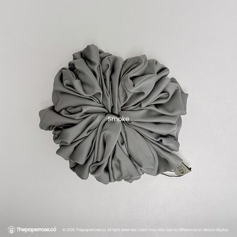 Smoke Satin Scrunchies