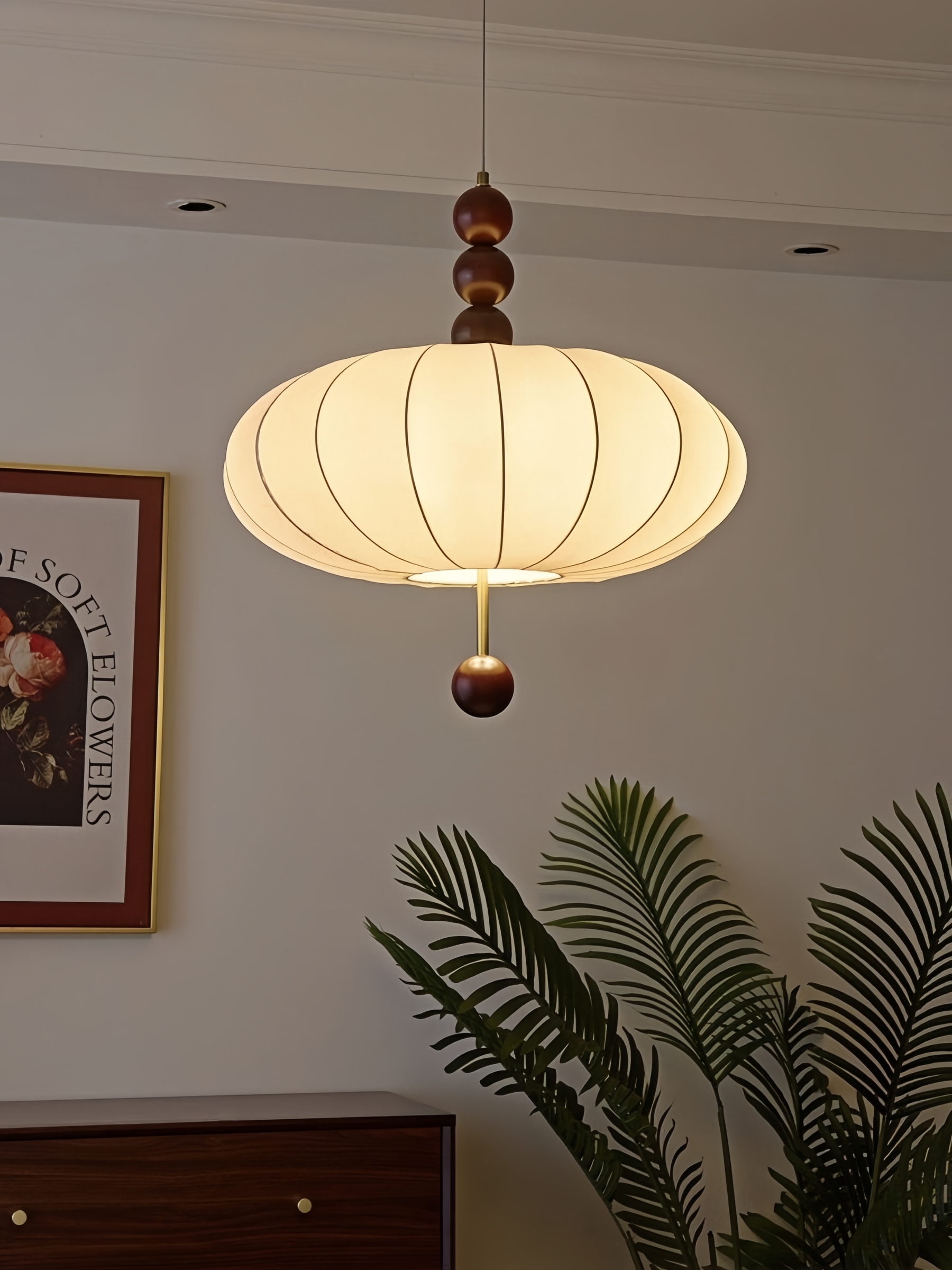 月影雅韻吊燈｜BA2049｜布藝吊燈實景展示 (9)