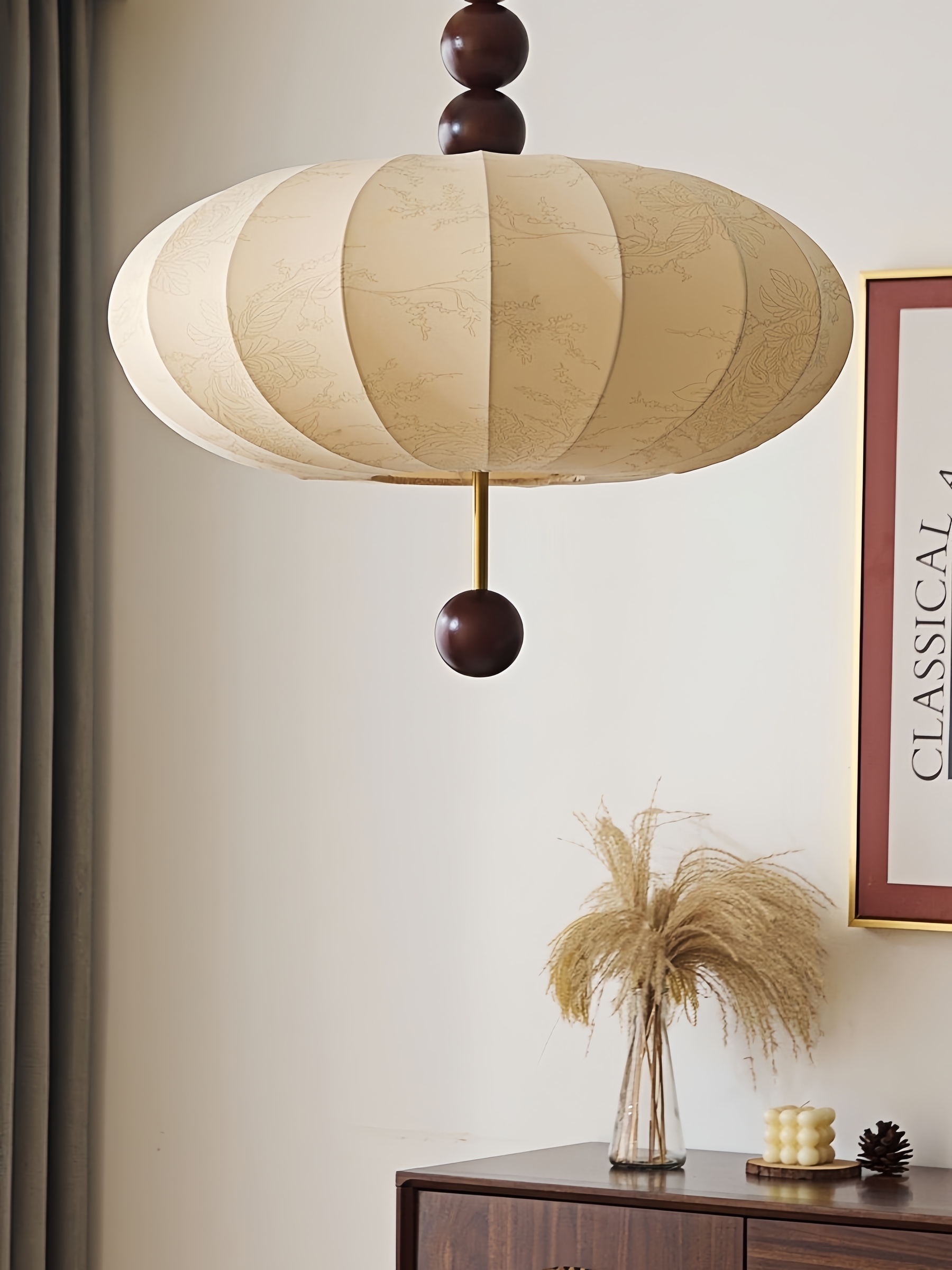 月影雅韻吊燈｜BA2049｜布藝吊燈實景展示 (5)