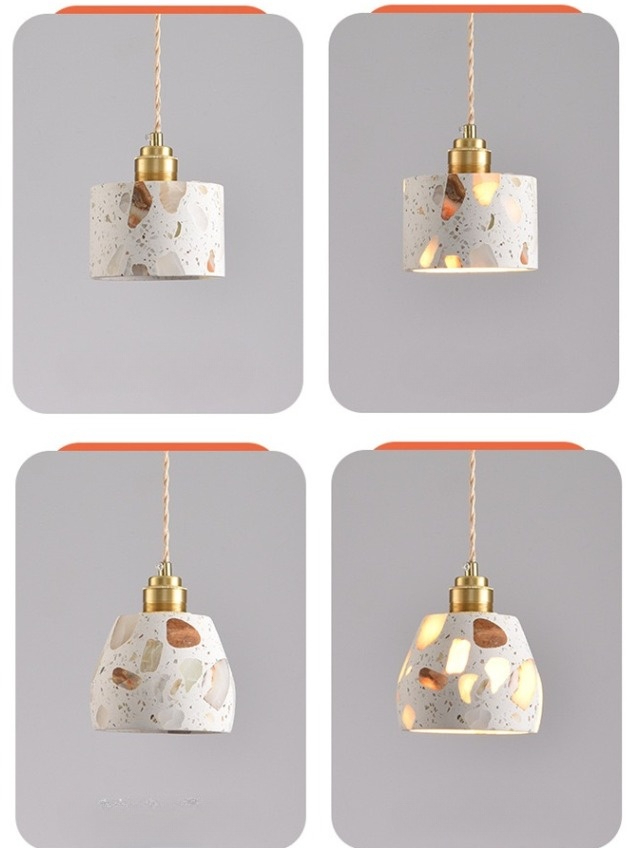 暮色礫語吊燈｜BA2041｜水磨石質感吊燈空間實景搭配 (18)