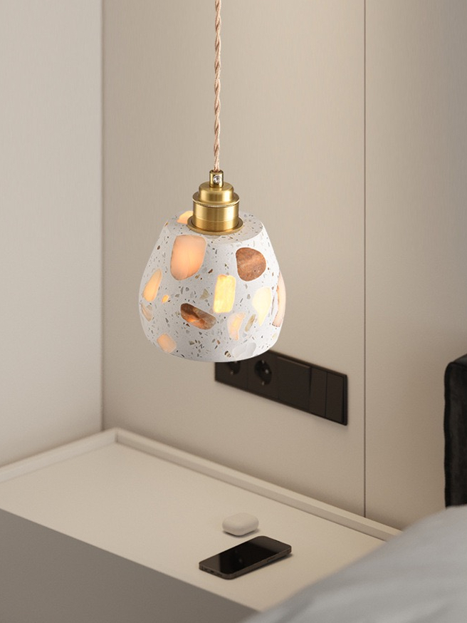 暮色礫語吊燈｜BA2041｜水磨石質感吊燈空間實景搭配 (15)