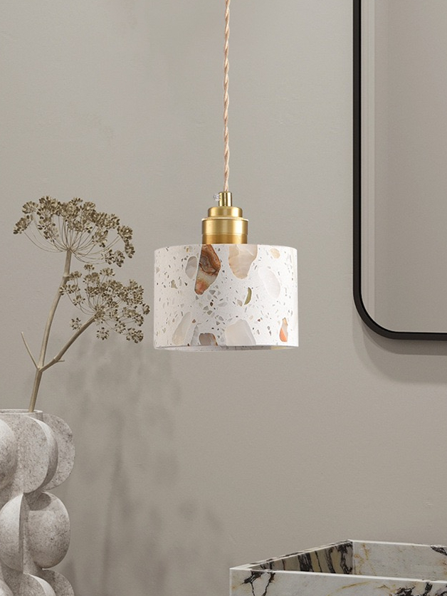 暮色礫語吊燈｜BA2041｜水磨石質感吊燈空間實景搭配 (13)