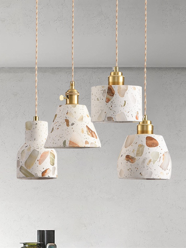 暮色礫語吊燈｜BA2041｜水磨石質感吊燈空間實景搭配 (11)