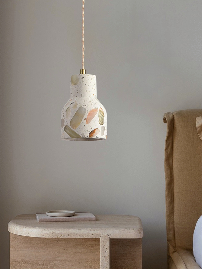 暮色礫語吊燈｜BA2041｜水磨石質感吊燈空間實景搭配 (16)