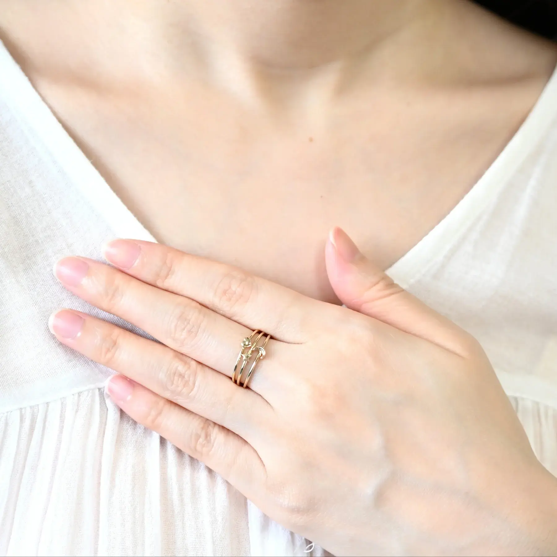 Cookie Star Ring [K10YG] -6