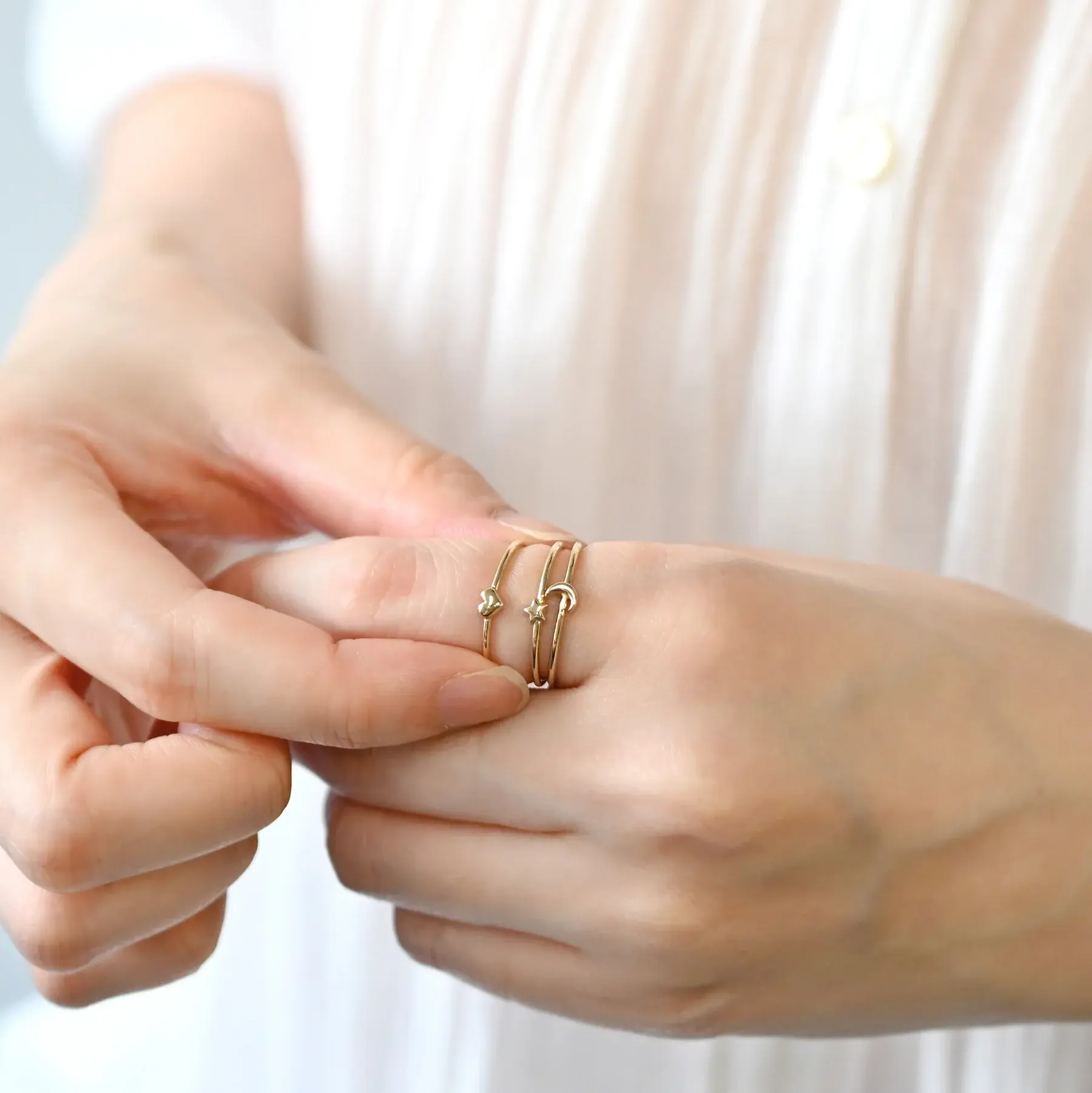 Cookie Moon Ring [K10YG]-7
