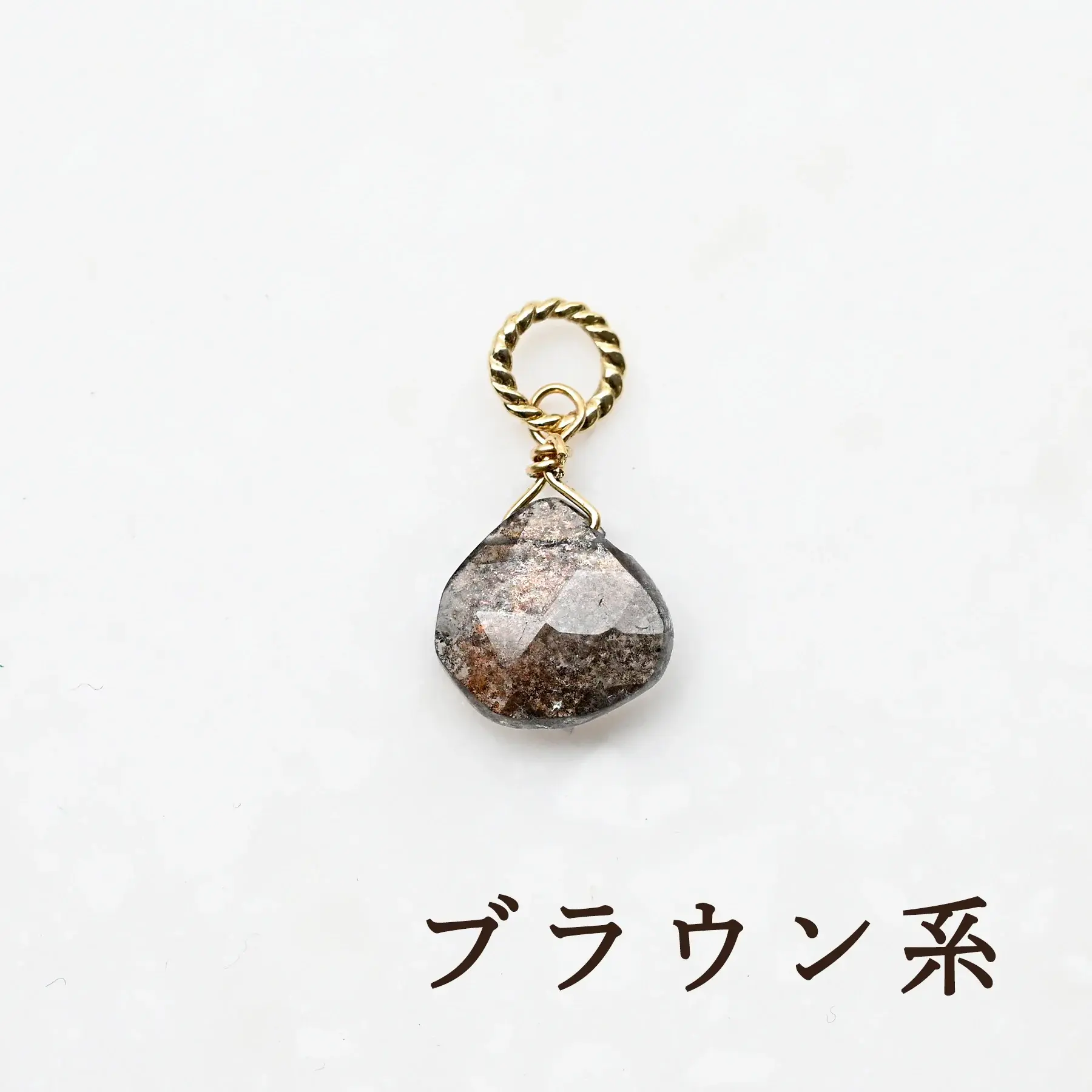 10K黃金苔蘚海藍寶石吊墜 -10