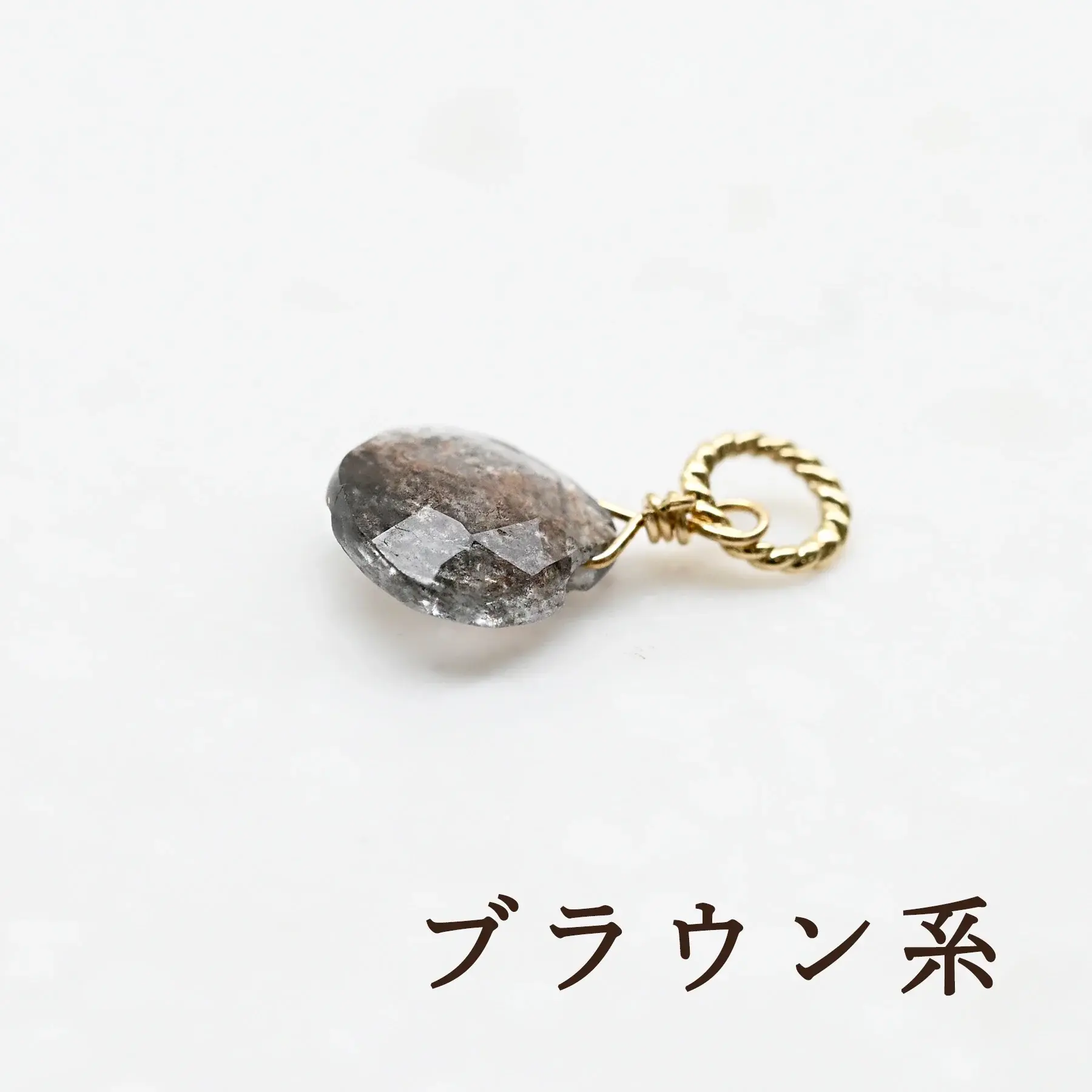 10K黃金苔蘚海藍寶石吊墜 -12