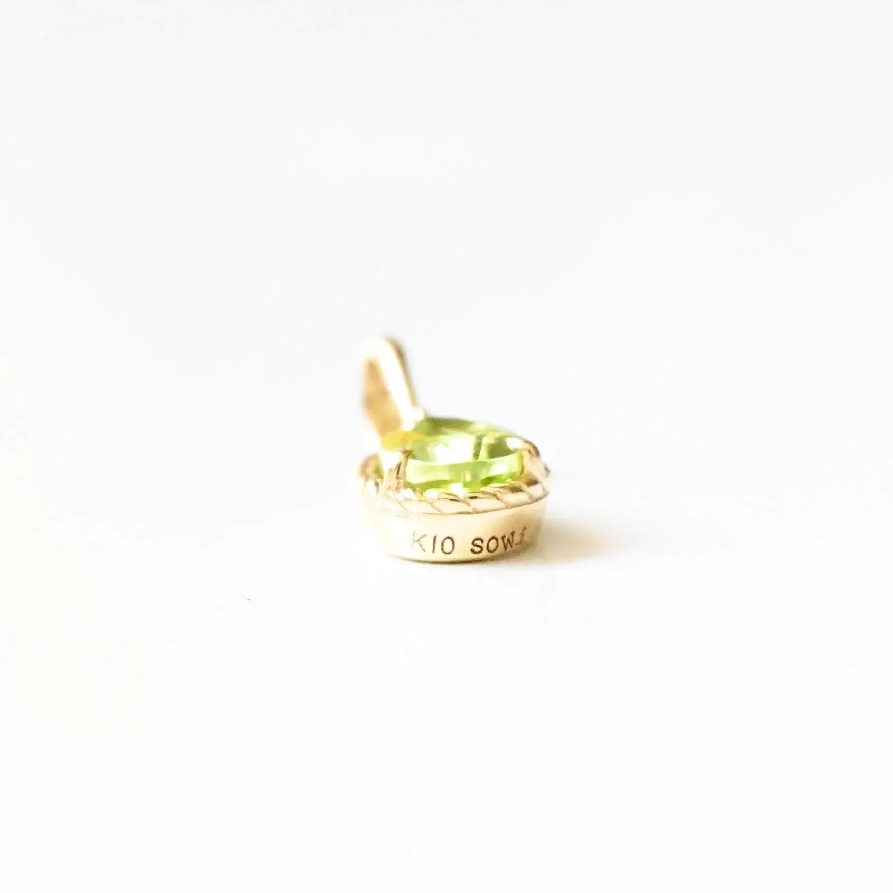 K10黃金鑲嵌橄欖石吊墜 | Evergreen -7
