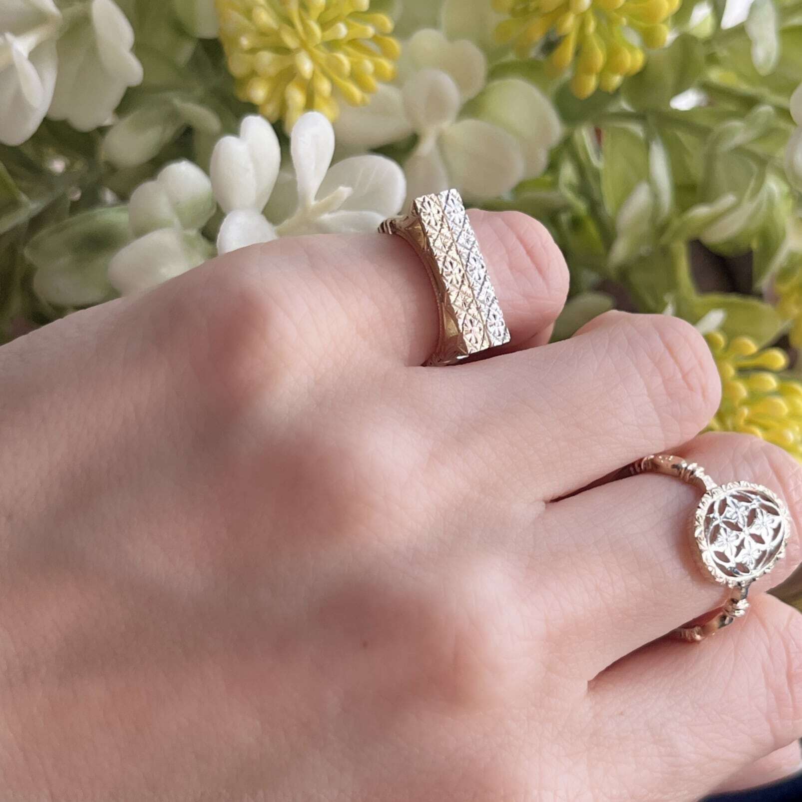 Silver Ponte pinky ring 9