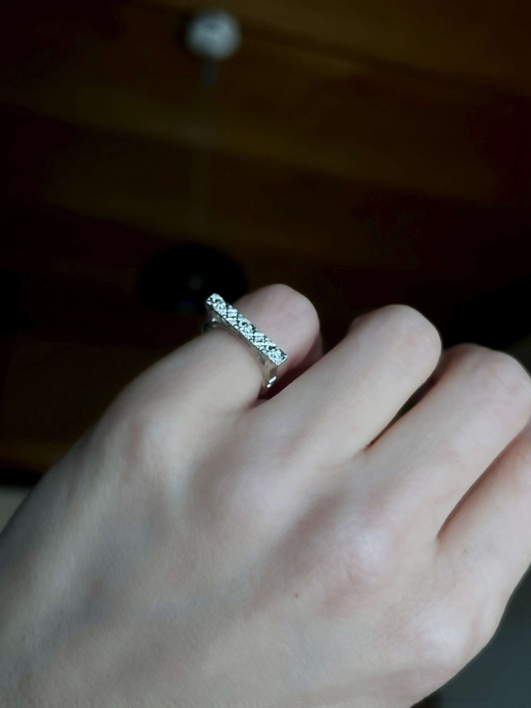 Silver Ponte pinky ring 12