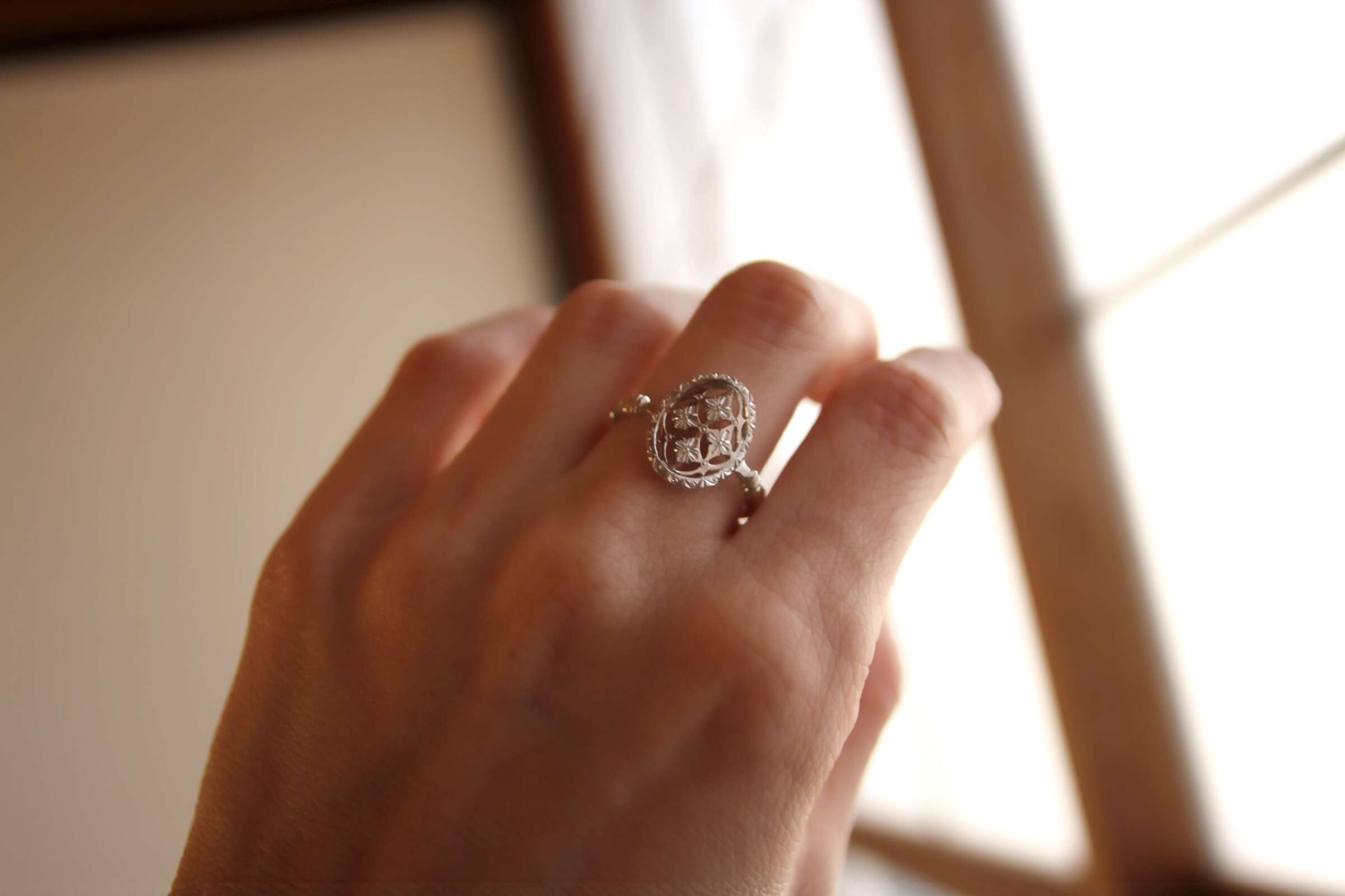 Silver preferito ring 8