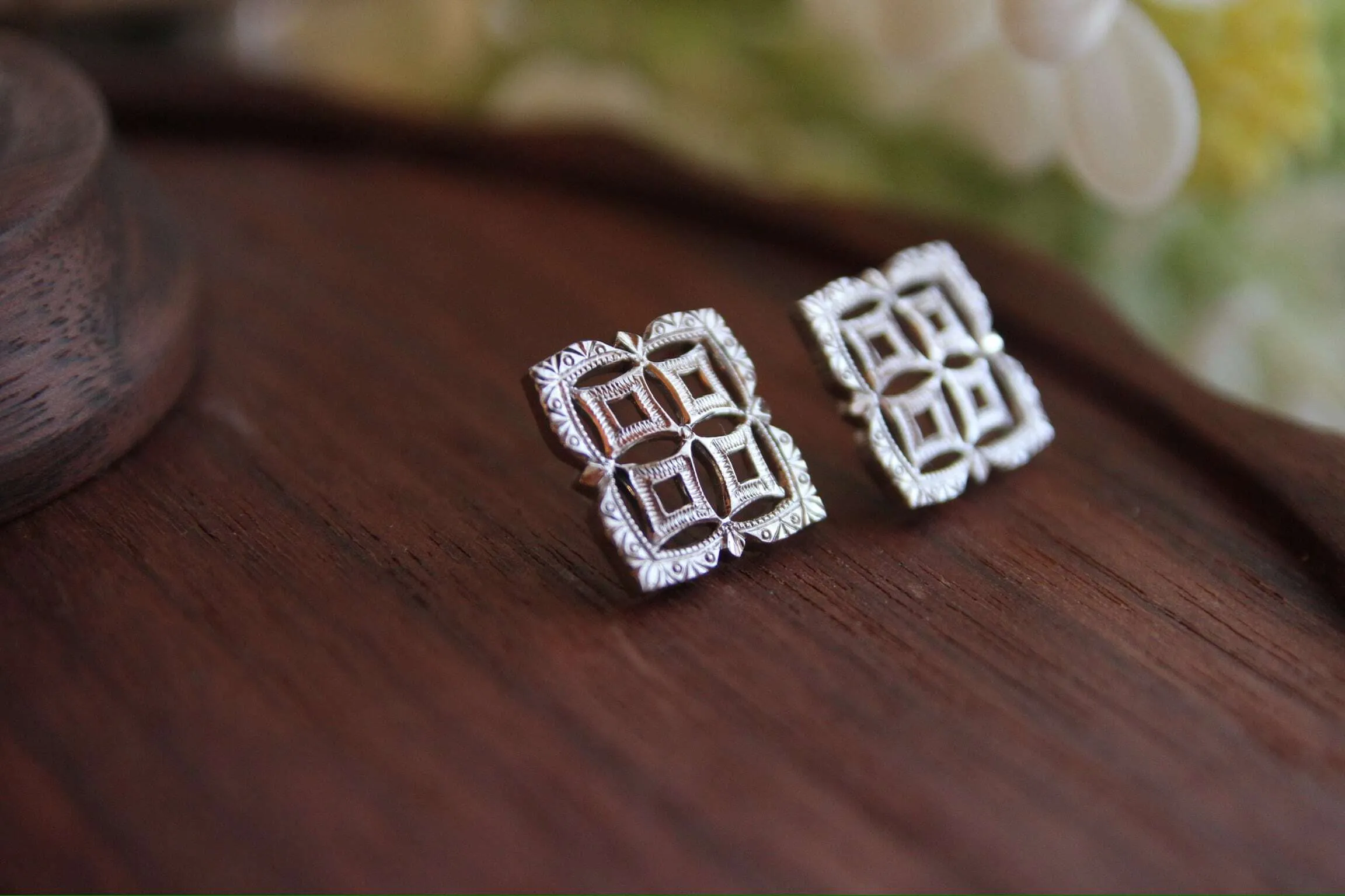 Silver Fiore 【charm:pierce:earring】一對2