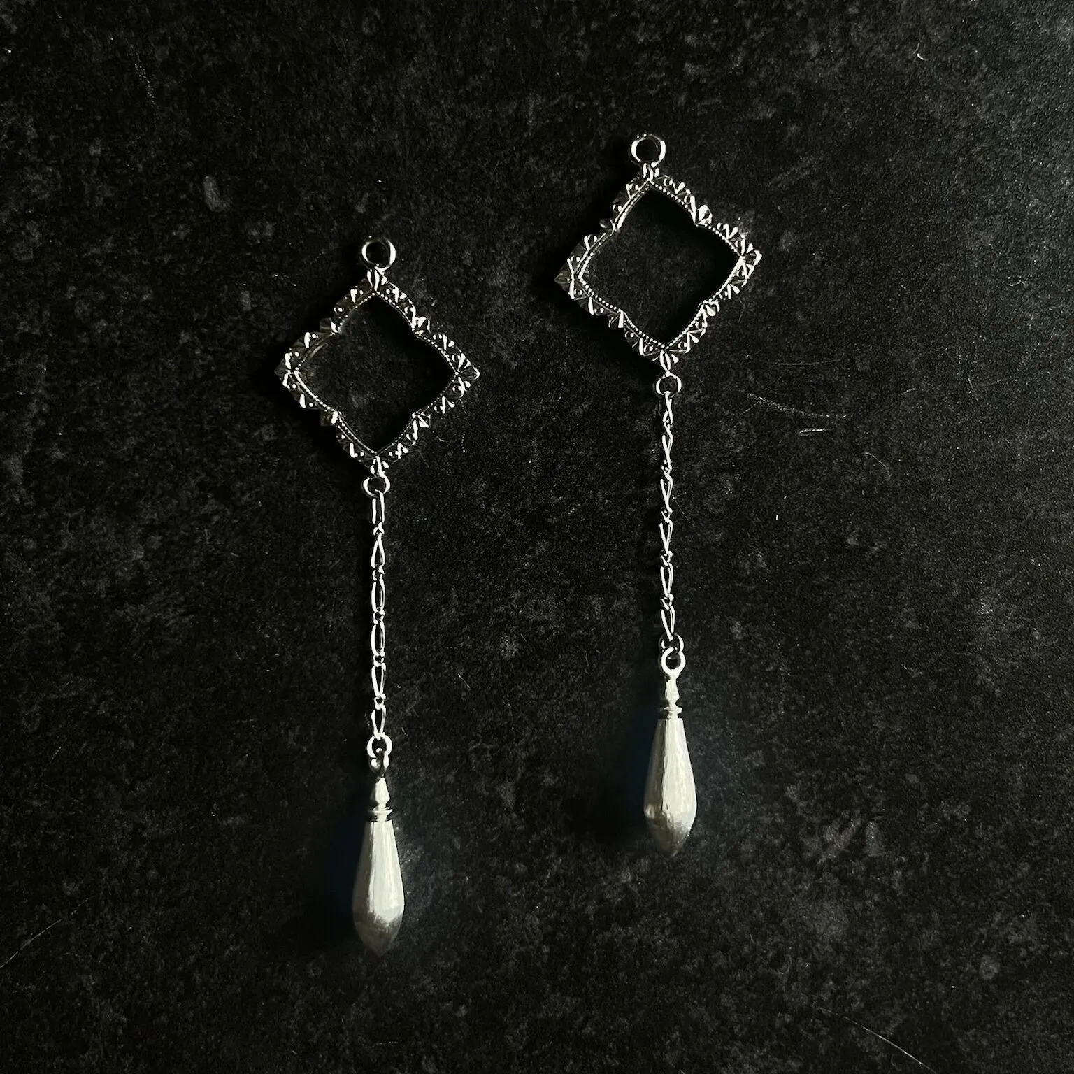 Silver Fiore silhouette chain【pierce:earring:charm】一對 1