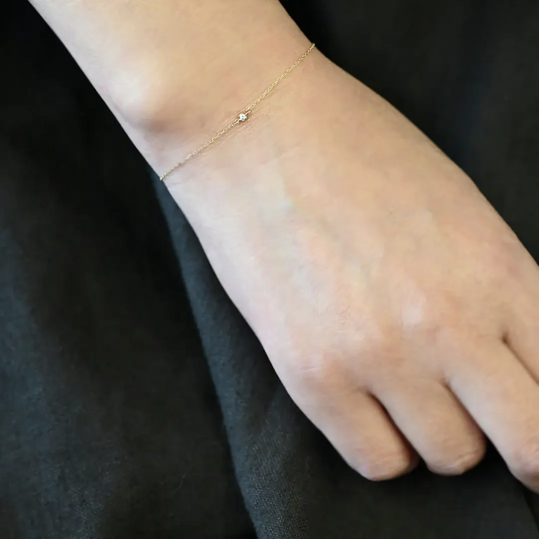 單鑽手鍊 [K10YG] 25AW-2