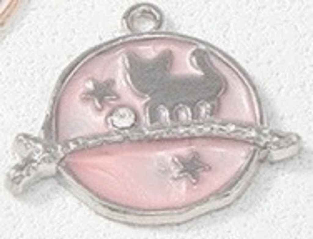 HJ-032粉紅底銀貓