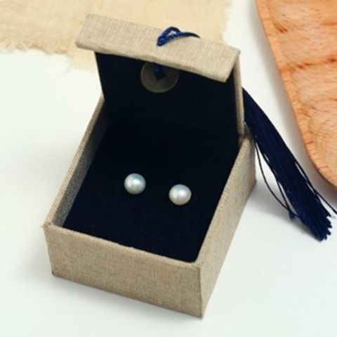 SP-002純銀8mm珍珠耳環