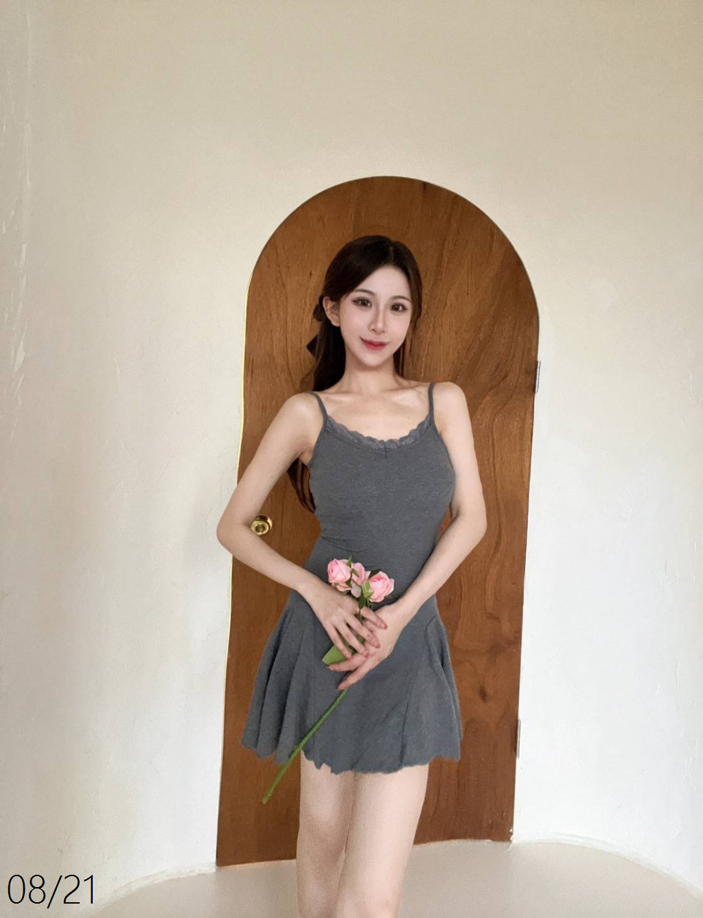 2727蕾絲造型短洋裝〈有胸墊〉 (3)