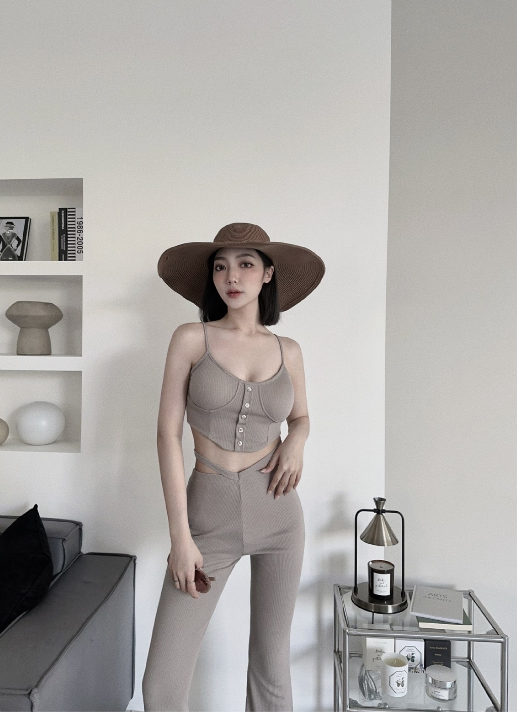 8281005『訂製款』歐美辣妹愛穿的排扣馬甲SET (4)