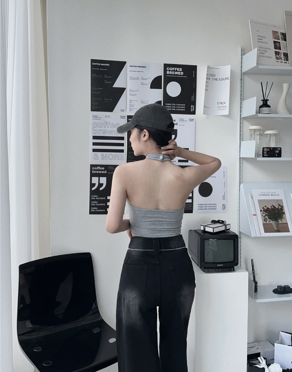 8280995『訂製款』歐美透視感網紗拼接削肩背心 (4)