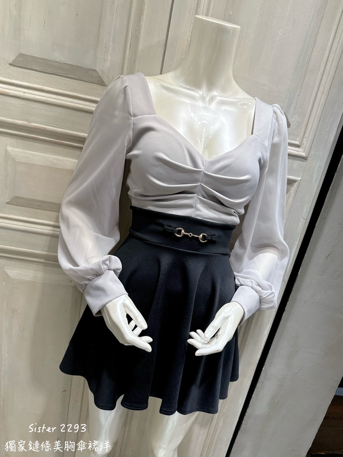 2293獨家鏈條美胸傘裙洋 (6)