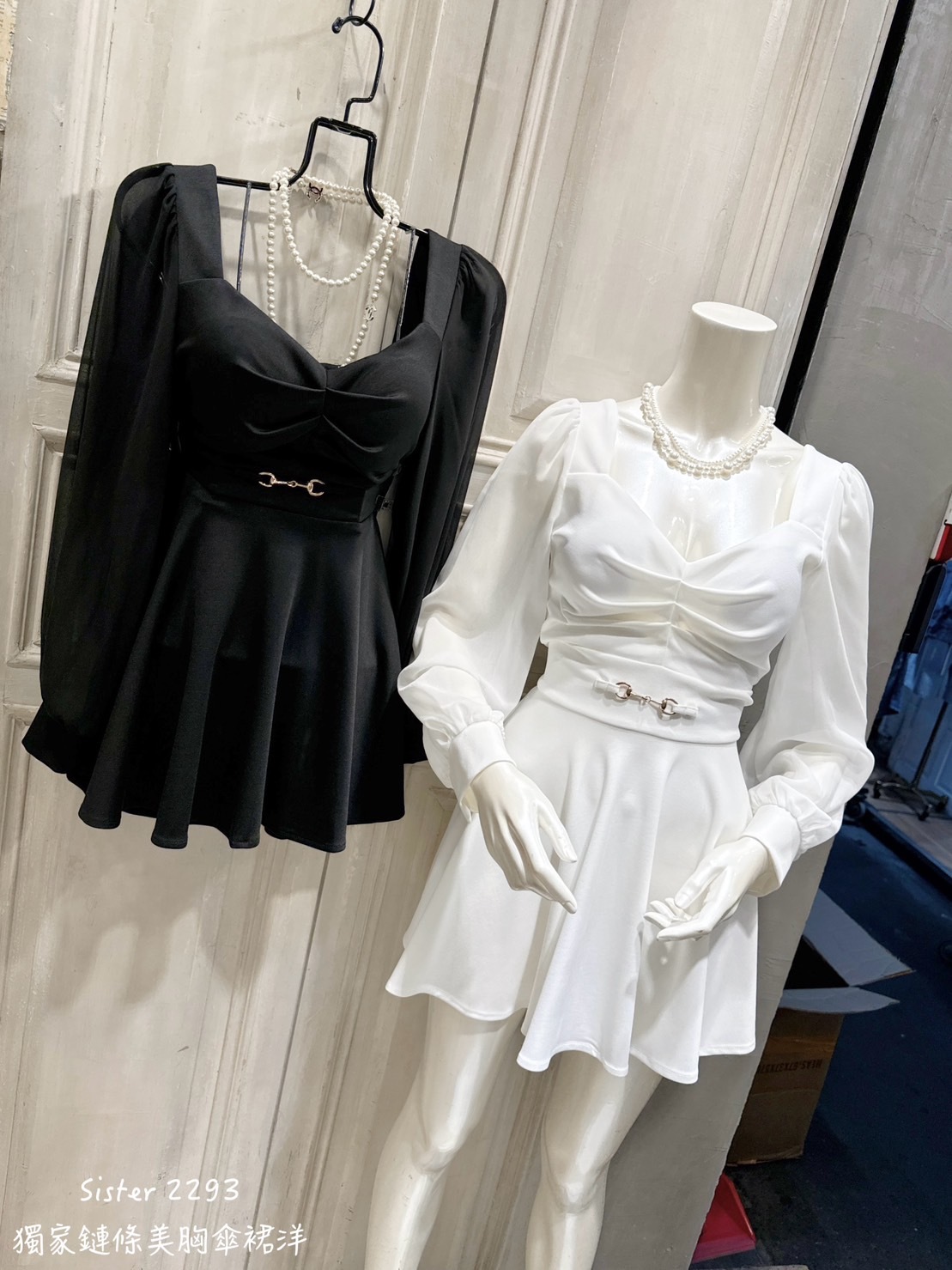 2293獨家鏈條美胸傘裙洋 (4)