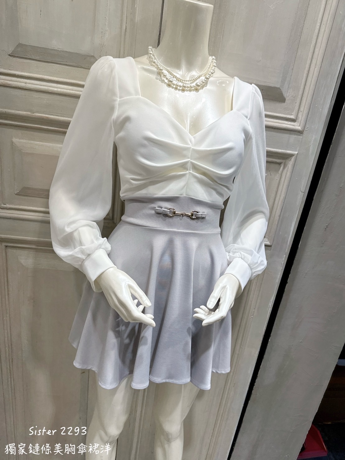 2293獨家鏈條美胸傘裙洋 (3)