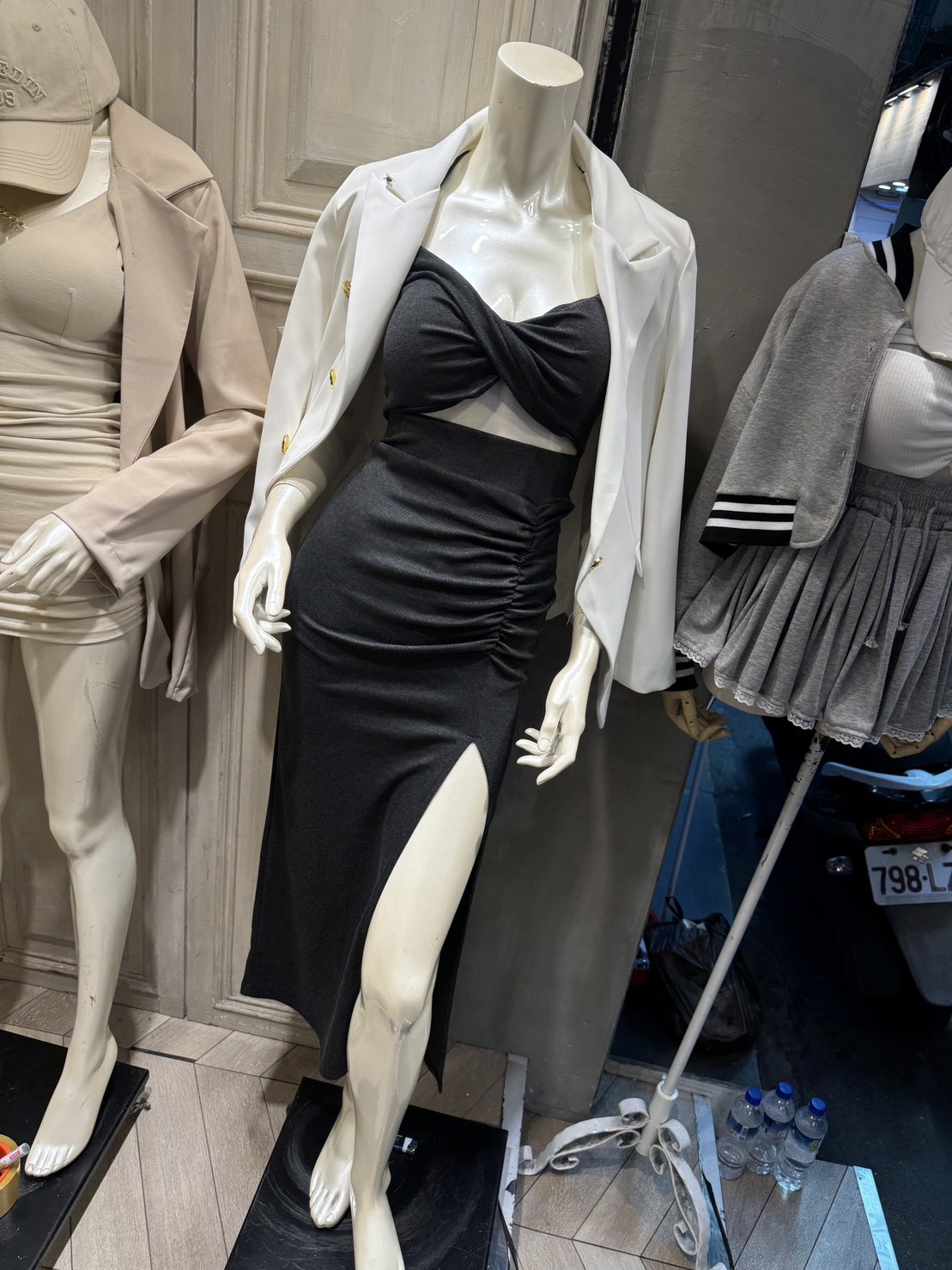 7080獨家扭結高岔長裙套裝 (3)