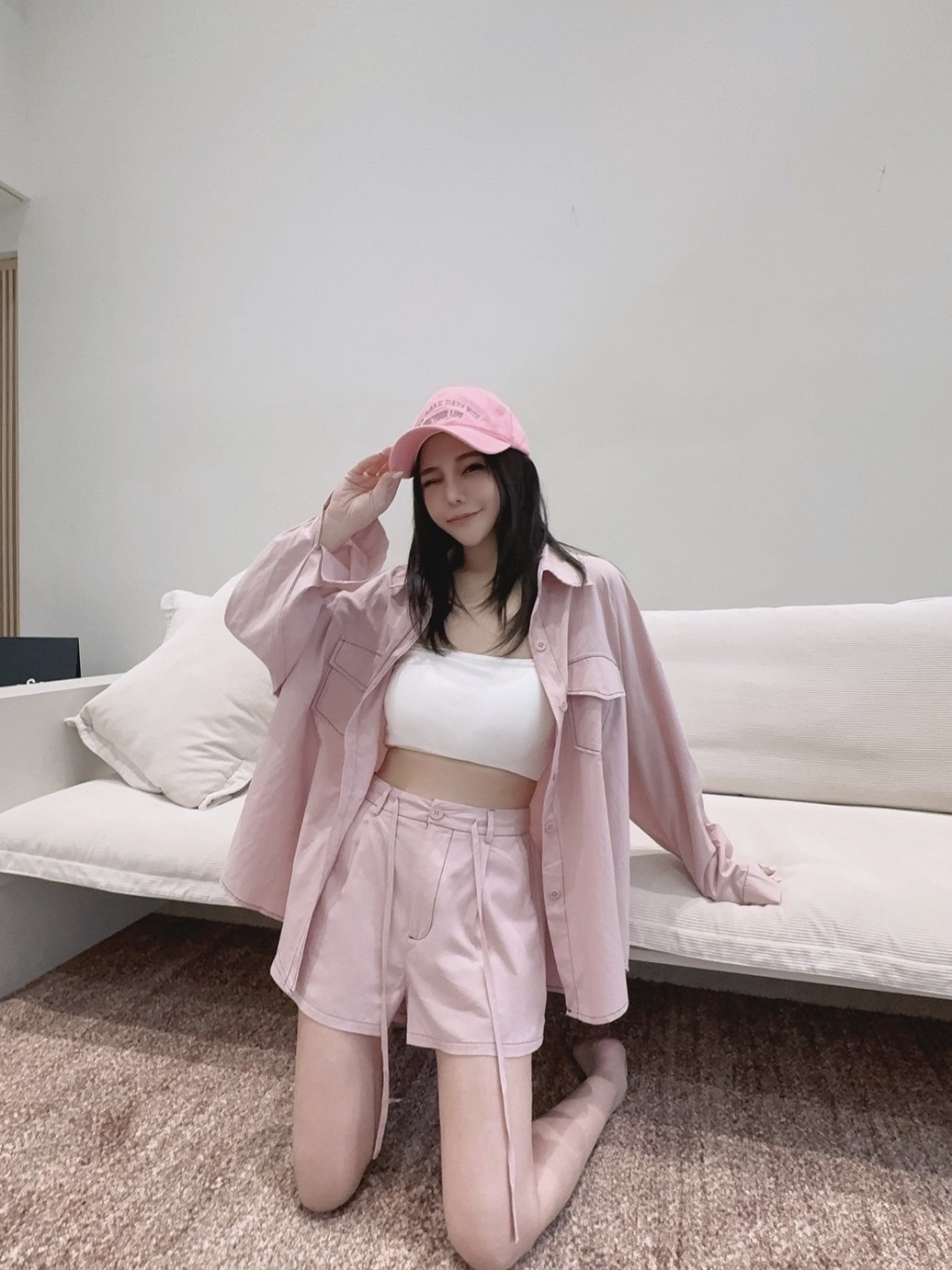 7236獨家反車線襯衫休閒套裝 (5)