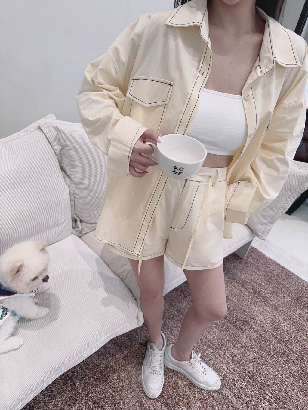 7236獨家反車線襯衫休閒套裝 (4)