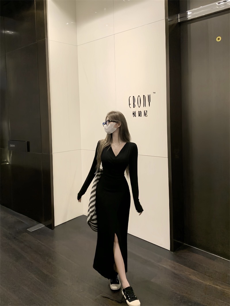 2370气质小众開衩造衣裙打底裙 (5)