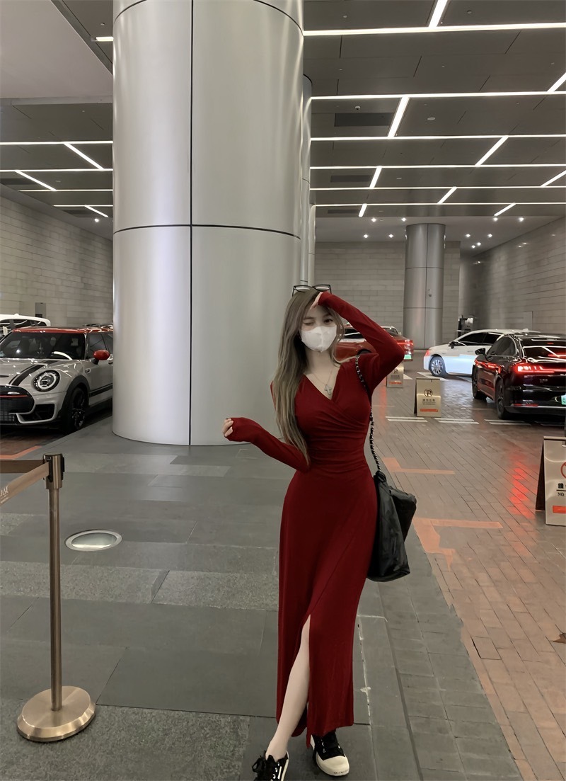 2370气质小众開衩造衣裙打底裙