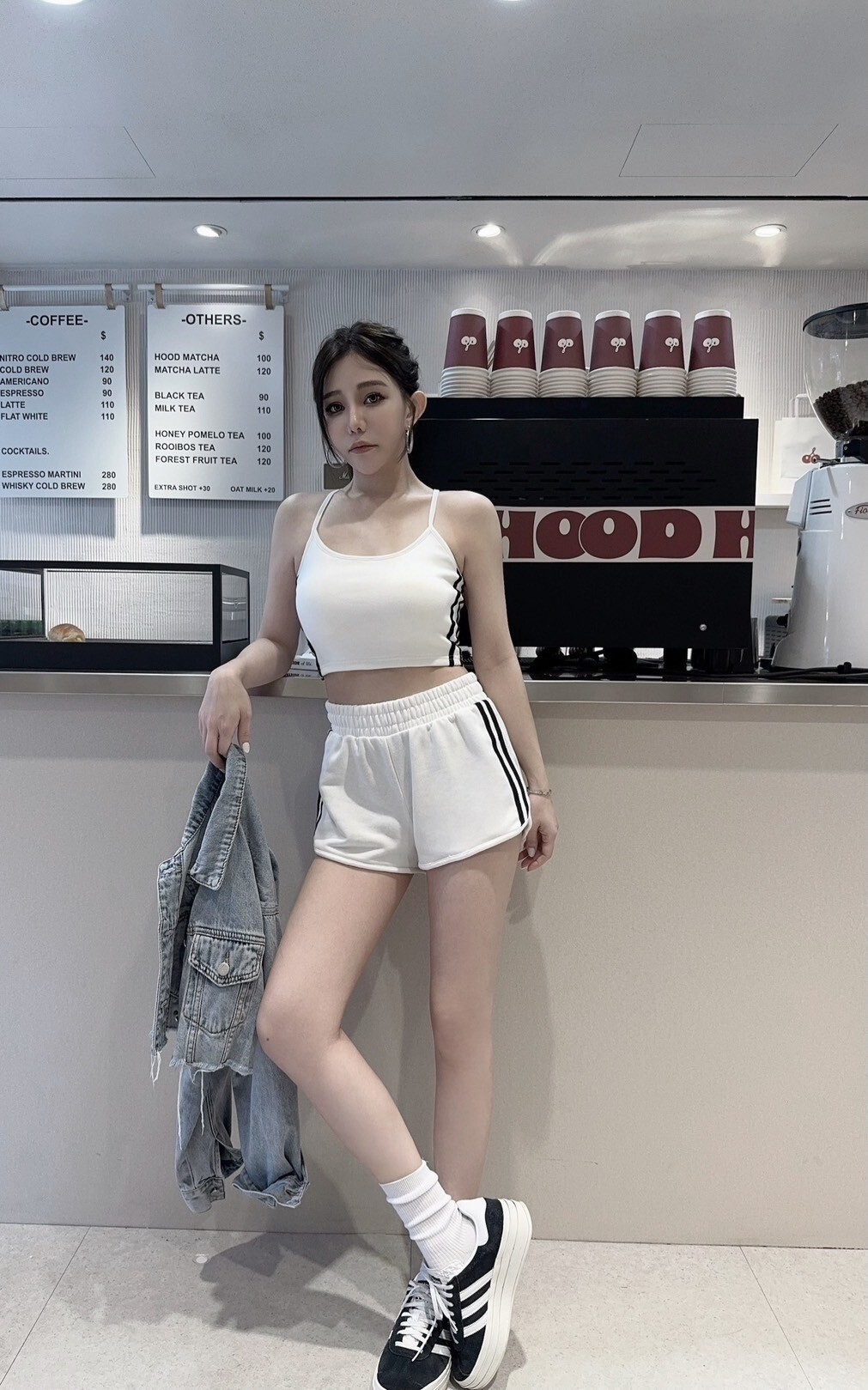 9567獨家邊條背交叉背心+短褲SET (3)