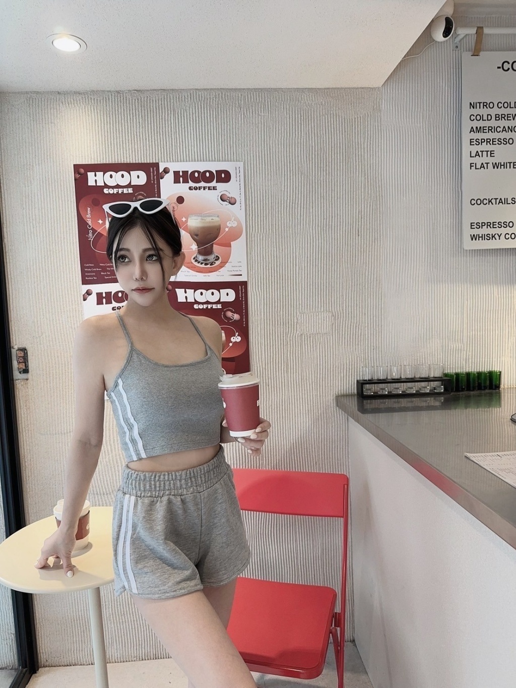 9567獨家邊條背交叉背心+短褲SET (2)