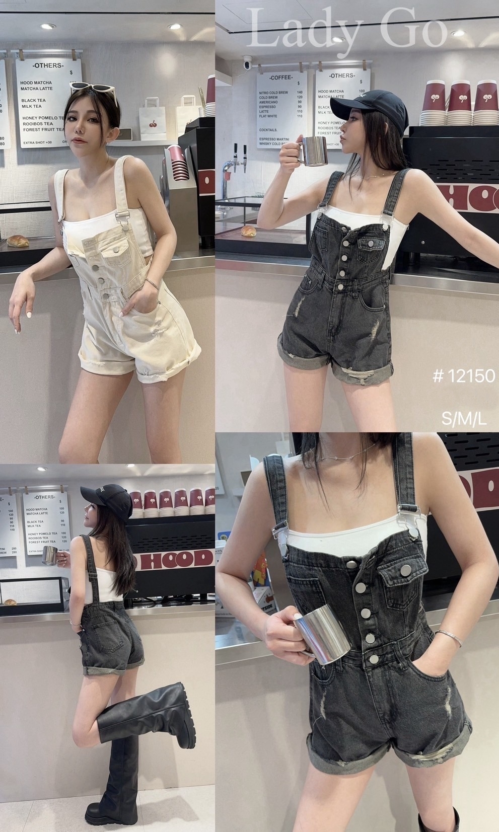 12150俏皮牛仔吊帶短褲 (4)