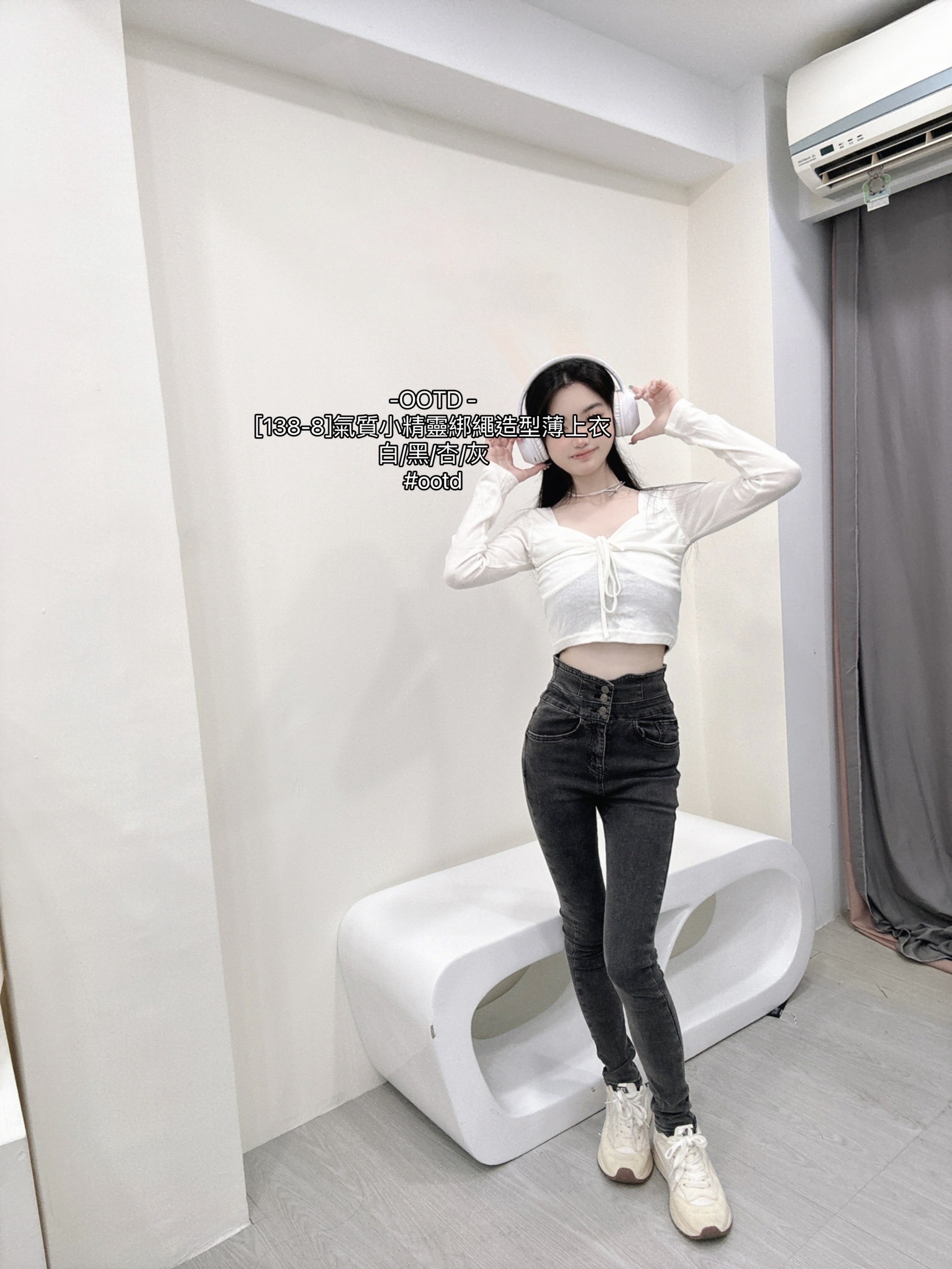 [138-8]氣質小精靈綁繩造型薄上衣 (5)