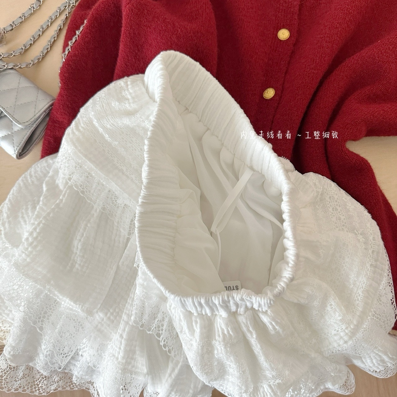 736月光少女雷絲花邊蛋糕裙 (4)