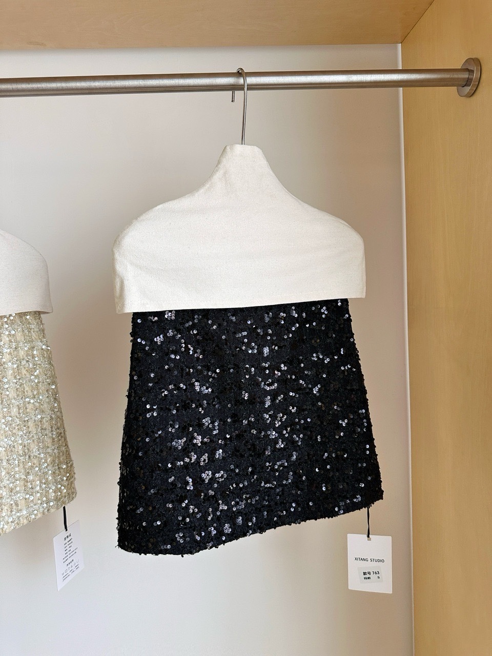 763千金温柔系~小香风高级感高腰A字短裙 (2)