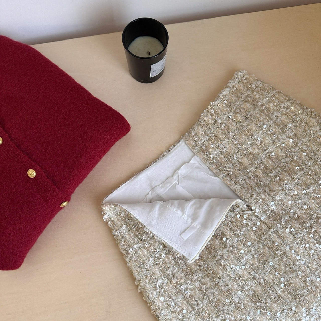 763千金温柔系~小香风高级感高腰A字短裙 (4)