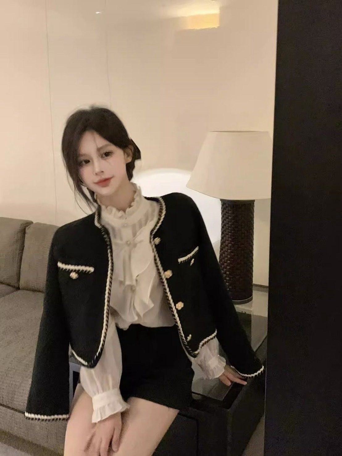 00221小香風氣質名媛設計感外套 (3)