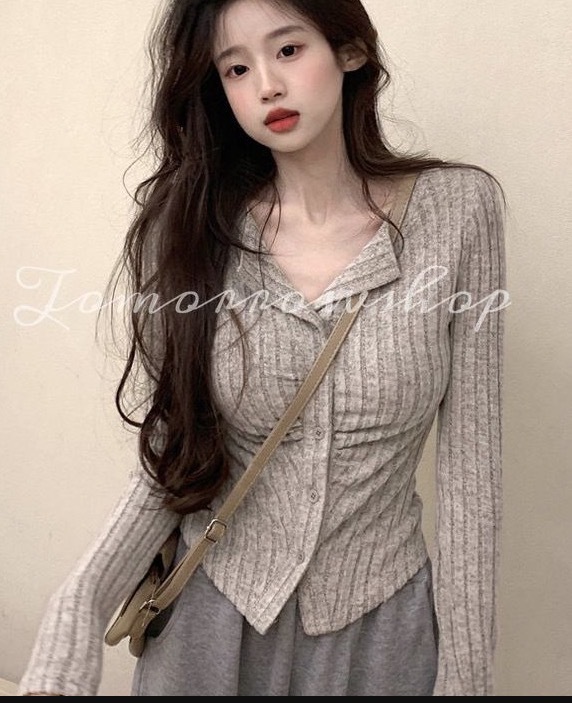 02752初秋爆款開衫修身毛針織 (4)