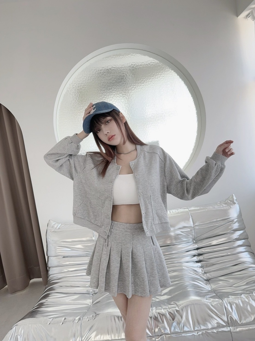 7221獨家太空棉棒球外+百褶裙套裝 (4)