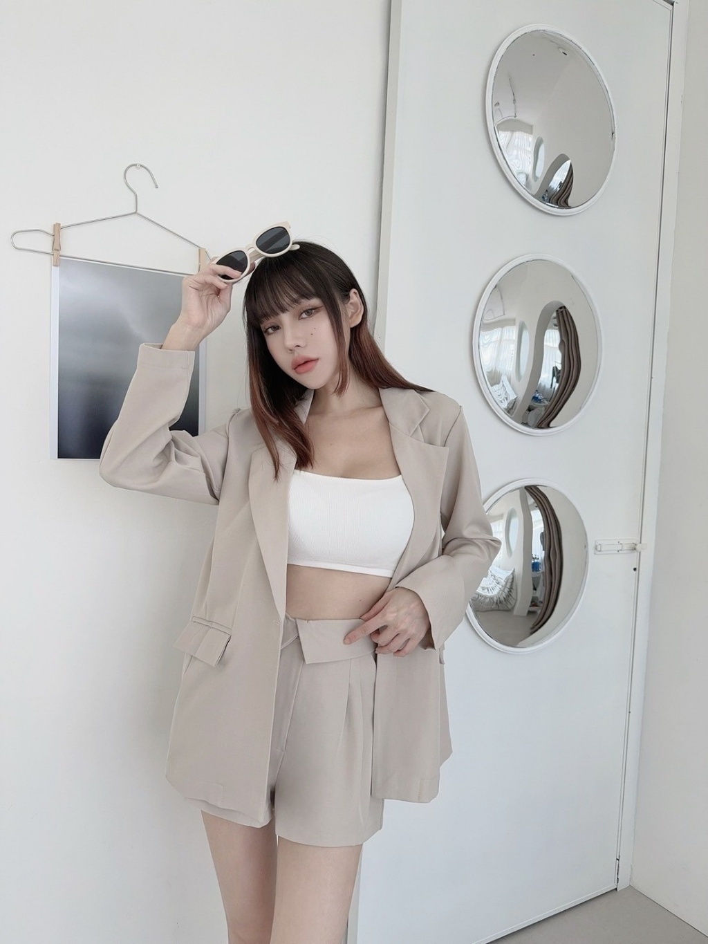 7127獨家翻領西裝短褲SET (3)