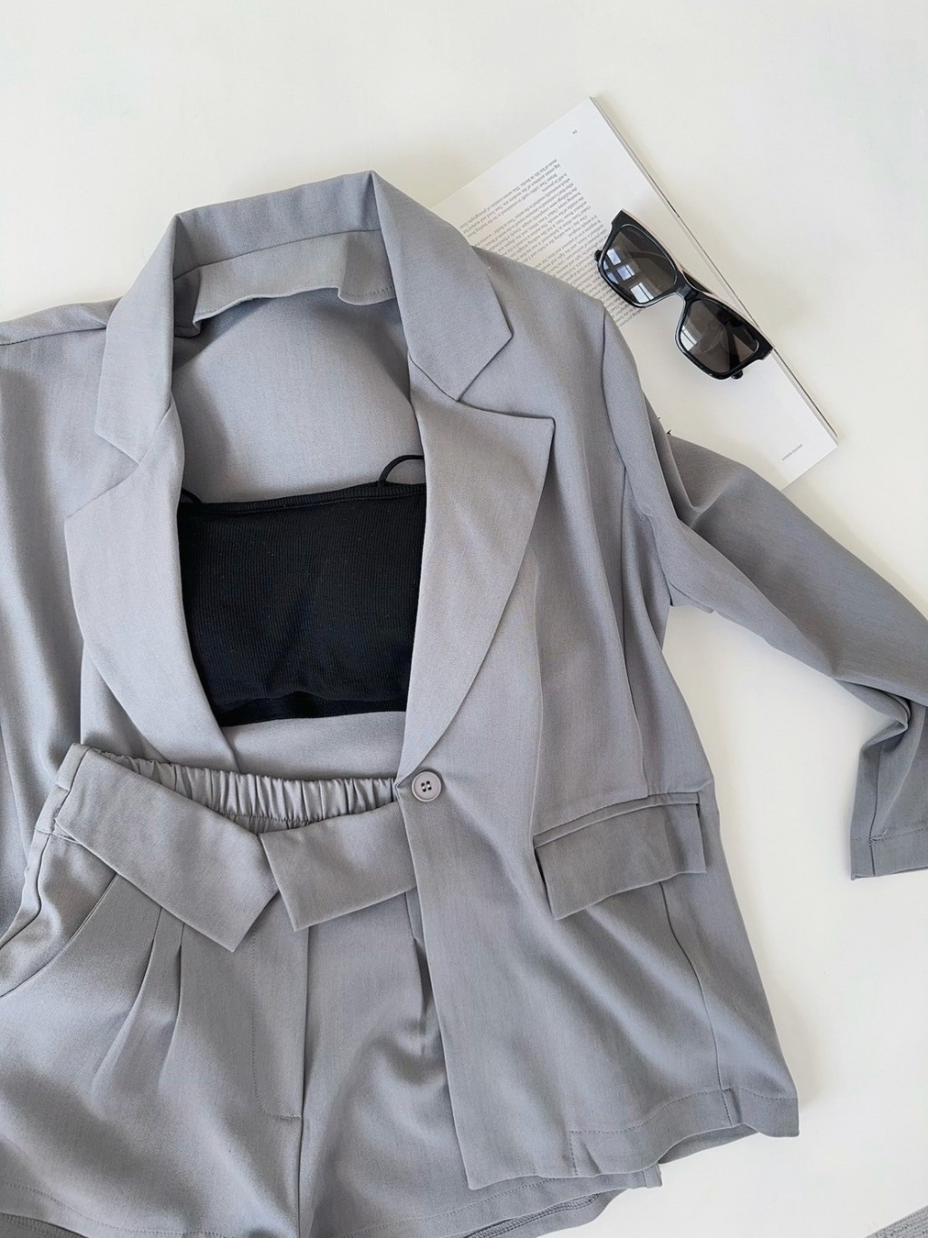 7127獨家翻領西裝短褲SET (6)