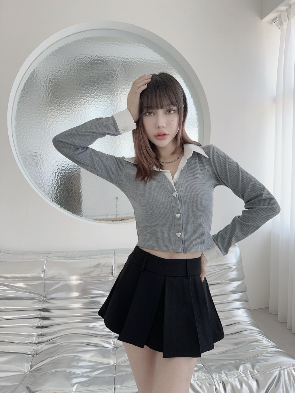 9952針織假兩件愛心釦上衣 (4)